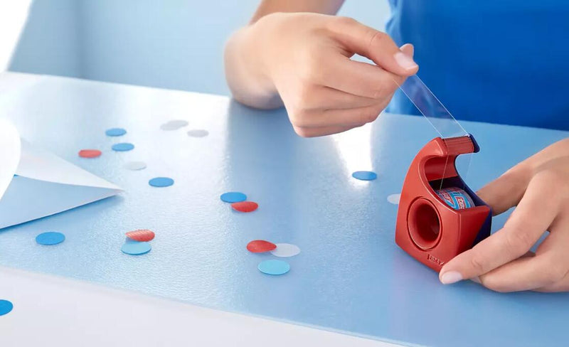 tesa Easy Cut Hand Abroller - bis 10m x 19mm - rot-blau