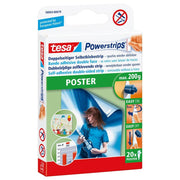 tesa Powerstrips POSTER Klebestreifen 1,5 x 4,5 cm - 20 Stück