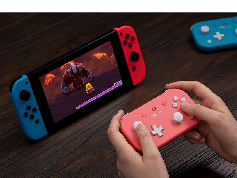8BitDo Lite 2 - 18 Hours Playtime - Switch - iOS - Android - Pink - Wireless Controller