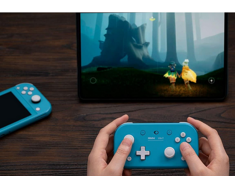 8BitDo Lite 2 - 18 Hours Playtime - Switch - iOS - Android - Blue - Wireless Controller