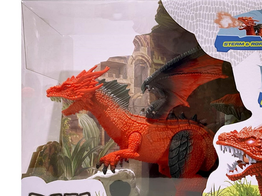 REAL WILD IR Dragon with Steam & Moving Wings Red