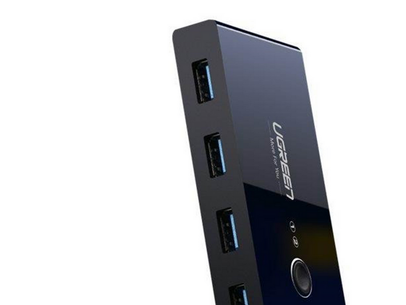 UGREEN USB 3.0 peripheral sharing switch - 4 ports USB-Hubs - USB 3.0 - 4 - Schwarz