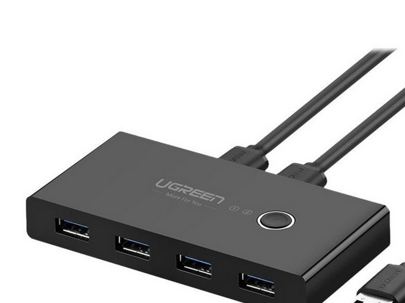 UGREEN USB 3.0 peripheral sharing switch - 4 ports USB-Hubs - USB 3.0 - 4 - Schwarz