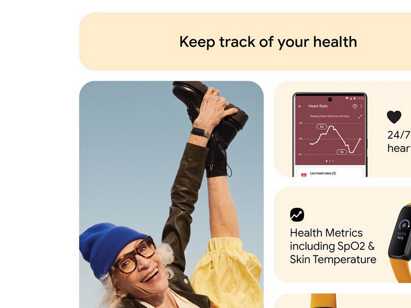 Fitbit Inspire 3 Black/Morning Glow