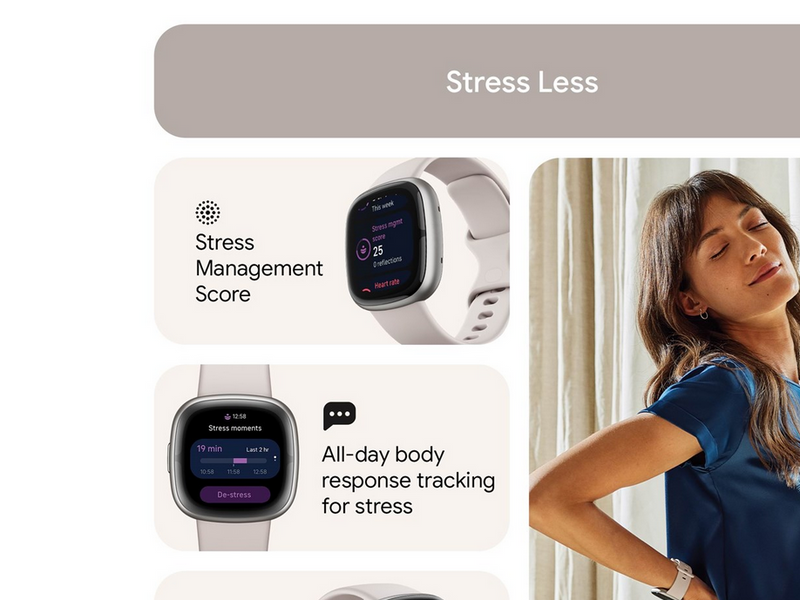 Fitbit Sense 2 Lunar White/Platinum