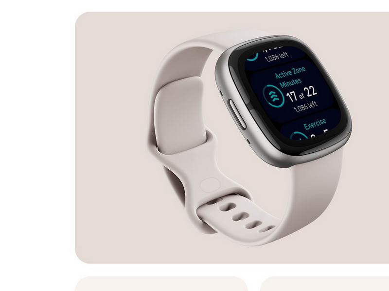 Fitbit Sense 2 Lunar White/Platinum