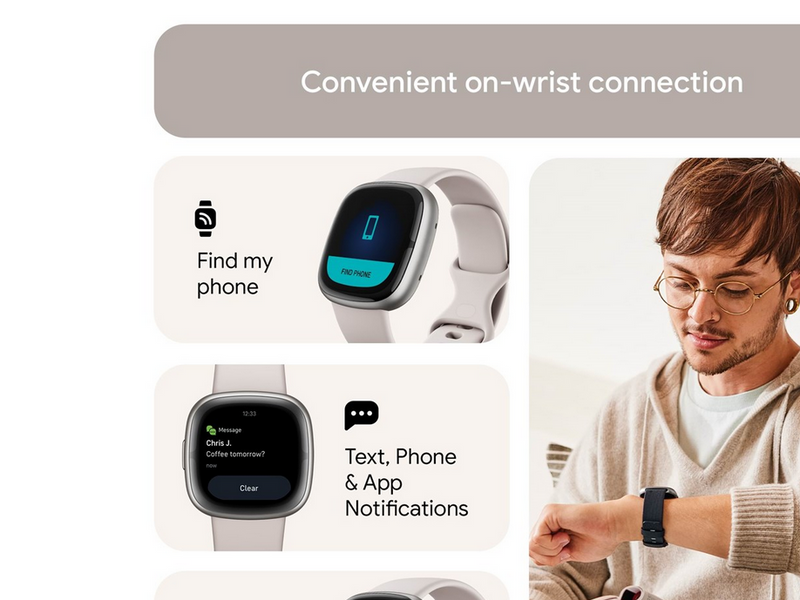 Fitbit Sense 2 Lunar White/Platinum