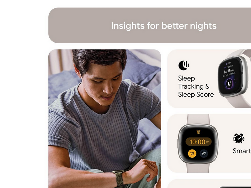 Fitbit Sense 2 Lunar White/Platinum
