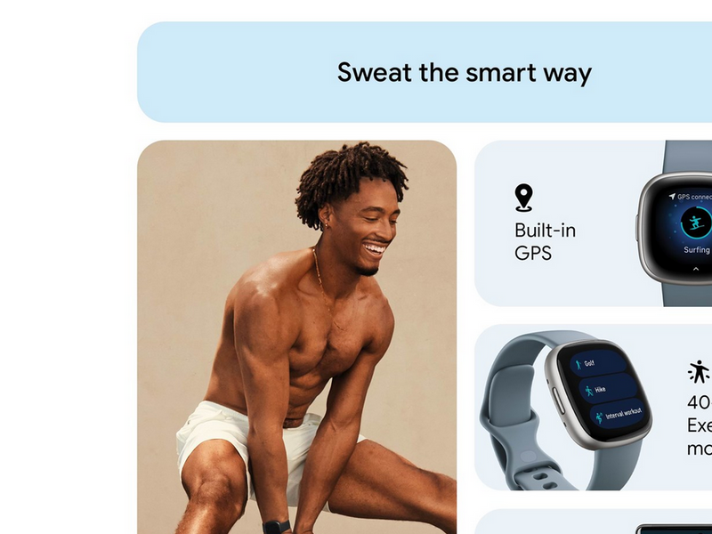 Fitbit Versa 4 Waterfall Blue/Platinum