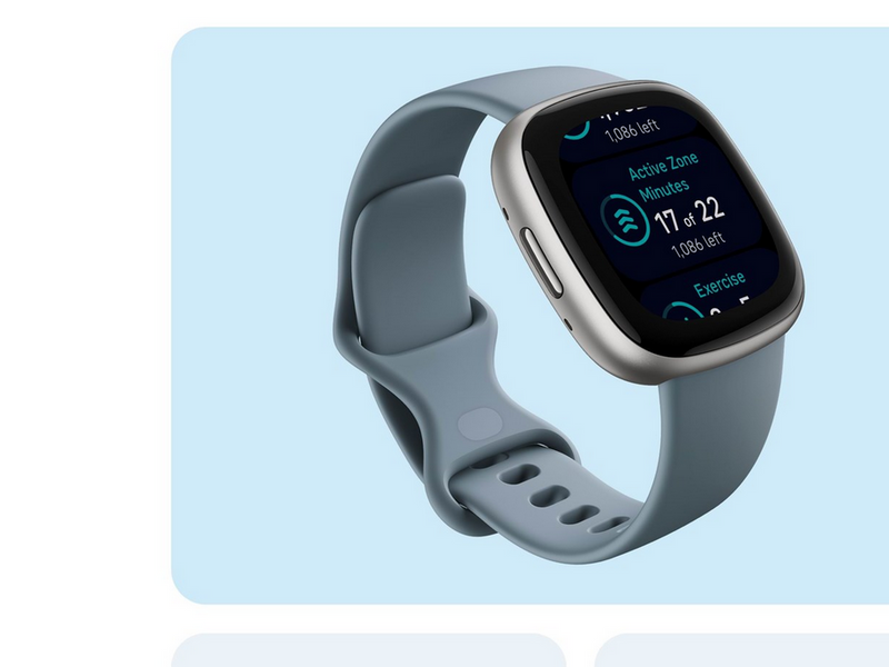 Fitbit Versa 4 Waterfall Blue/Platinum