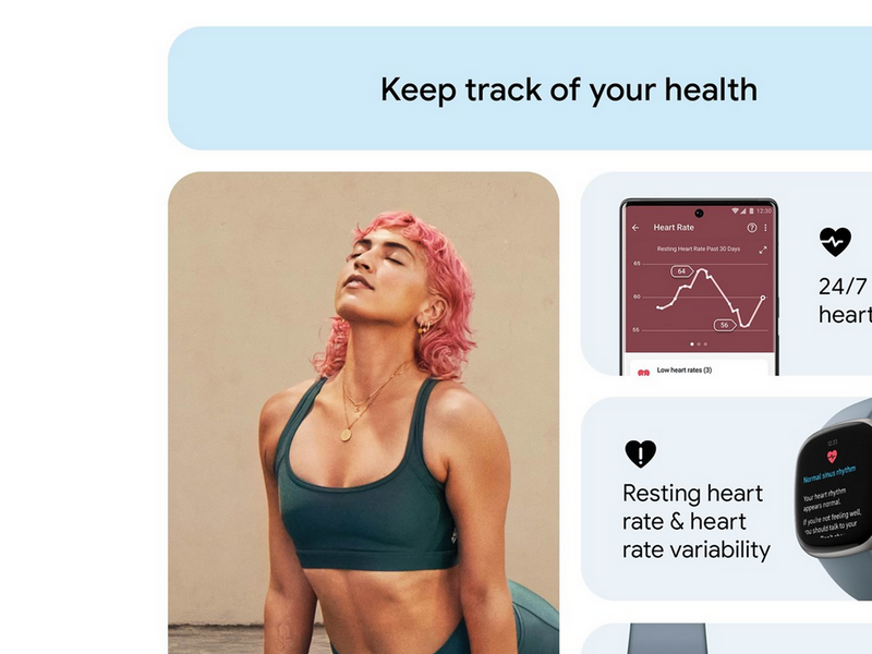 Fitbit Versa 4 Waterfall Blue/Platinum