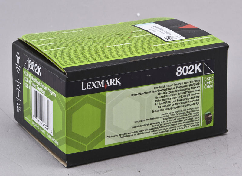 Lexmark Original 802K Toner schwarz 1.000 Seiten (80C20K0) für CX310n/dn, CX410e/de/dte, CX510de/dhe/dthe