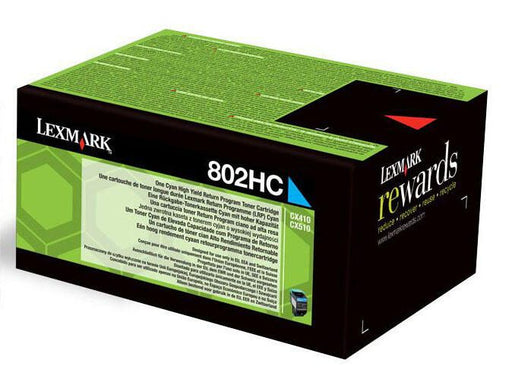 Lexmark Original 802HC Toner cyan 3.000 Seiten (80C2HC0) für CX410e/de/dte, CX510de/dhe/dthe