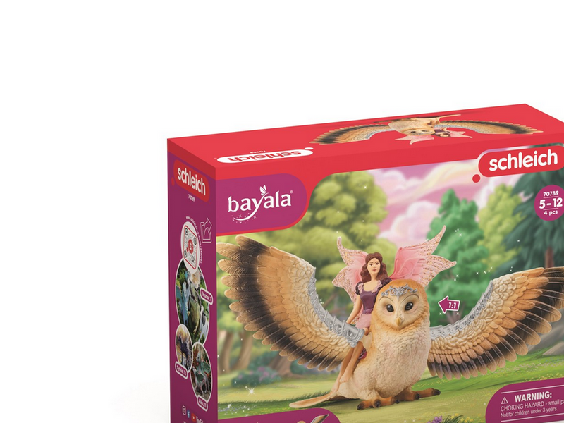 Schleich Fairy in Flight on Glam Owl V2