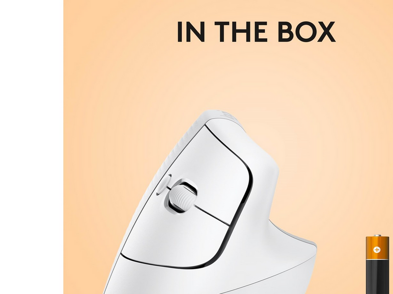Logitech Lift for Mac Vertical Ergonomic Mouse - Offwhite - Ergonomische Maus (Weiß)