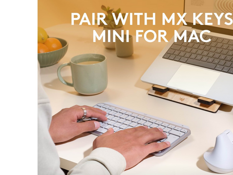 Logitech Lift for Mac Vertical Ergonomic Mouse - Offwhite - Ergonomische Maus (Weiß)