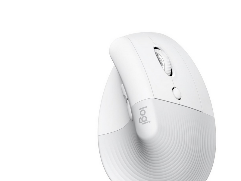 Logitech Lift for Mac Vertical Ergonomic Mouse - Offwhite - Ergonomische Maus (Weiß)