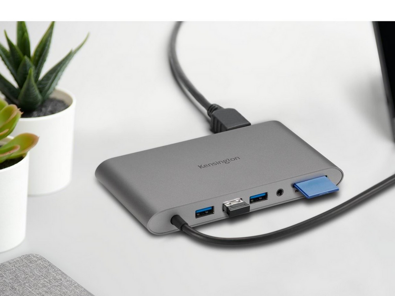 Kensington UH1440P USB-C 5Gbps Dual Video Driverless Mobile Dock – 85W Pass-Through Power – DP/HDMI/VGA