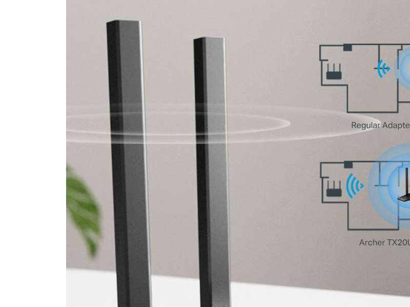 TP-Link Archer TX20U Plus AX1800 Dual Antennas High Gain Wireless USB Adapter