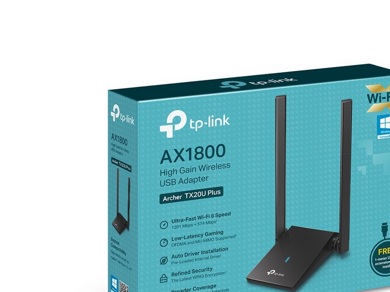 TP-Link Archer TX20U Plus AX1800 Dual Antennas High Gain Wireless USB Adapter