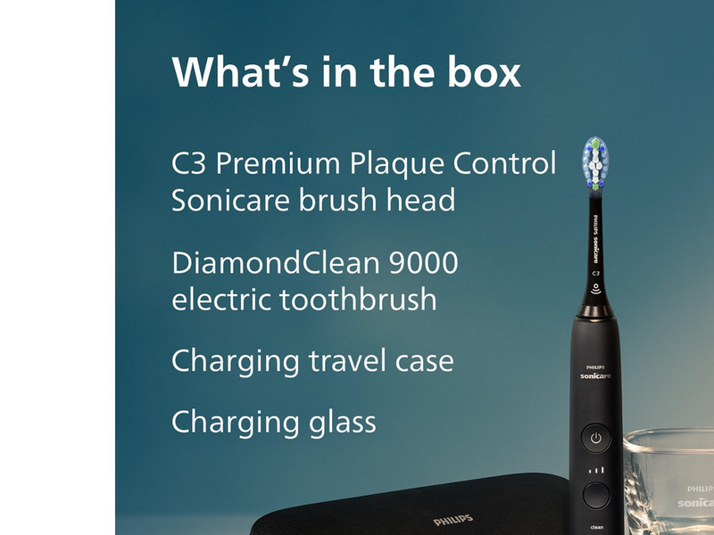 Philips Elektrische Zahnbürste Sonicare DiamondClean 9000 HX9911/09 - Black