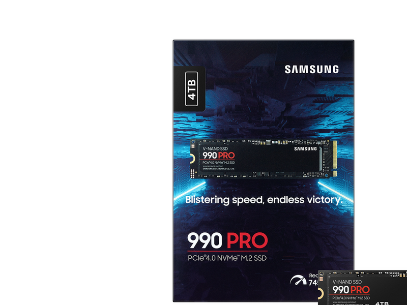 Samsung 990 Pro SSD - 4TB - Ohne Kühlkörper - M.2 2280 - PCIe 4.0