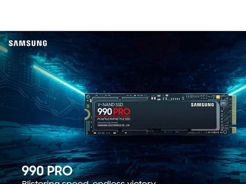 Samsung 990 Pro SSD - 4TB - Ohne Kühlkörper - M.2 2280 - PCIe 4.0