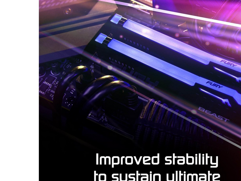 Kingston FURY Beast RGB DDR5-5600 - 32GB - CL36 - Dual Channel (2 pcs) - AMD EXPO & Intel XMP - Schwarz mit RGB