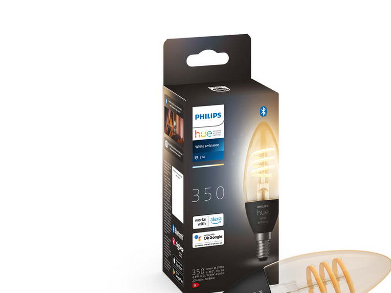 Philips Hue White Ambiance Filament E14 Candle 1-Pack