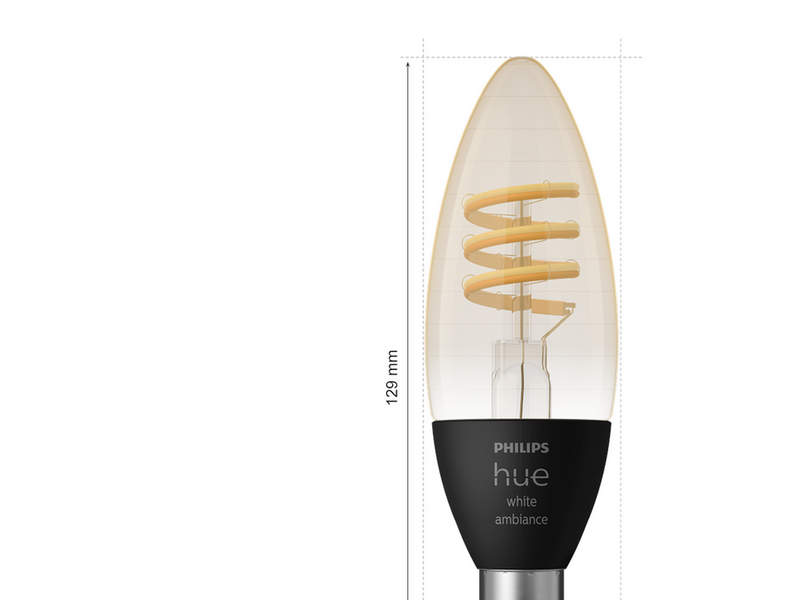 Philips Hue White Ambiance Filament E14 Candle 1-Pack