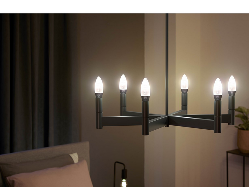 Philips Hue White Ambiance E14 Filament Candle 2-Pack