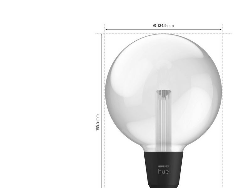 Philips Hue Lightguide G125 E27 Globe Bulb - 1-Pack