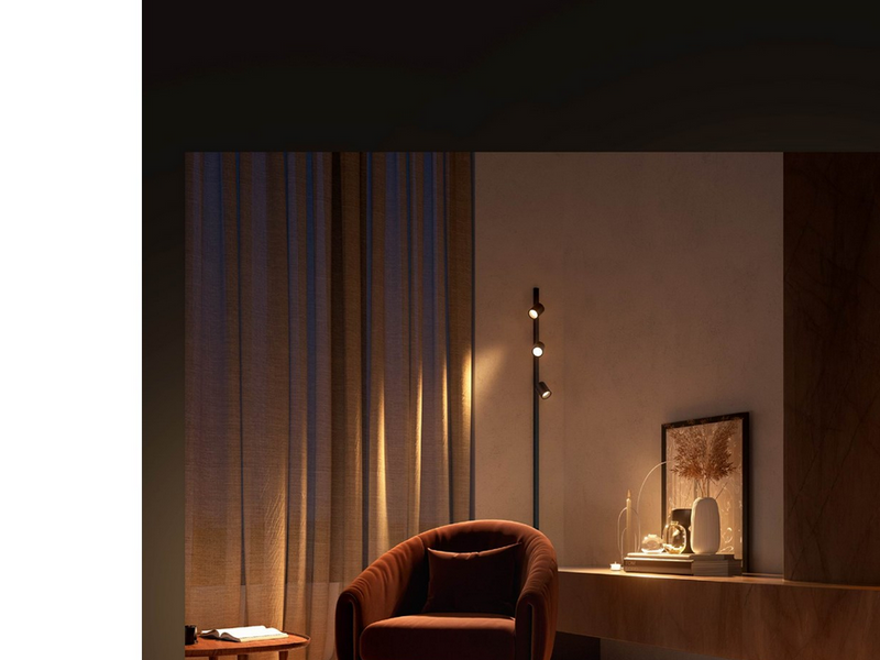 Philips Hue Perifo Cylinder Spotlight - Black