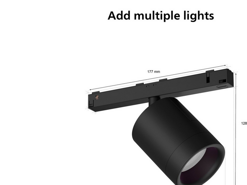 Philips Hue Perifo Cylinder Spotlight - Black
