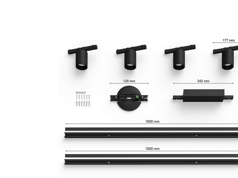 Philips Hue Perifo Ceiling Set - 4 Cylinder Spots - Black