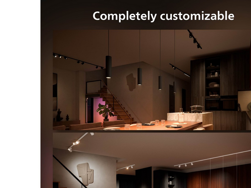 Philips Hue Perifo Ceiling Set - 4 Cylinder Spots - Black