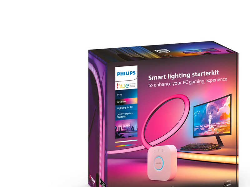 Philips Hue Play Gradient PC Lightstrip 24-27" + Hue Bridge