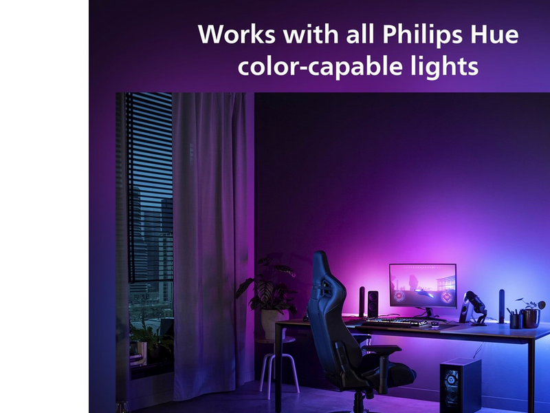 Philips Hue Play Gradient PC Lightstrip 24-27" + Hue Bridge