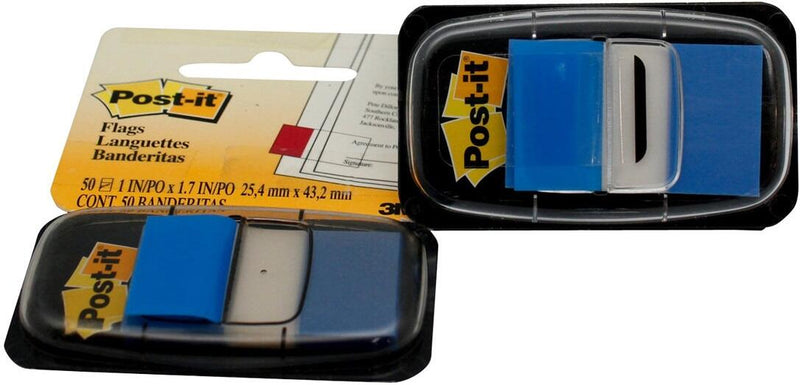 Post-it Index Haftmarker blau im Spender - 50 Streifen