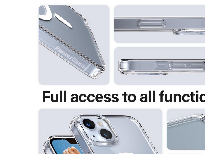 PanzerGlass HardCase MagSafe Compatible Apple iPhone 14 | 13 | Clear