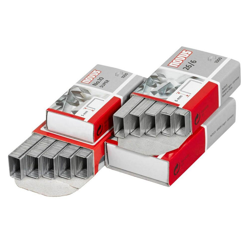 novus Heftklammern 26/6 - 6 mm - Packung mit 1.000 Stück