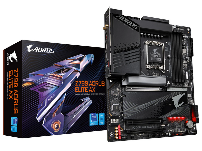 GIGABYTE Z790 AORUS ELITE AX Mainboard - Intel Z790 - Intel LGA1700 - DDR5 RAM - ATX