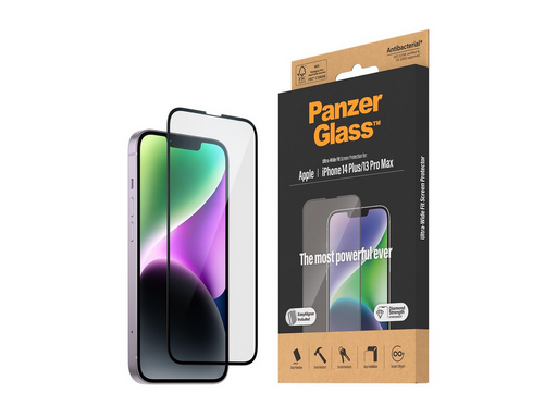 PanzerGlass Screen Protector Apple iPhone 14 Plus | 13 Pro Max | Ultra-Wide Fit w. EasyAligner