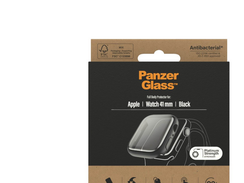 PanzerGlass Screen Protection Full Body Apple Watch Series 9 | 8 | 7 | 41mm | Black