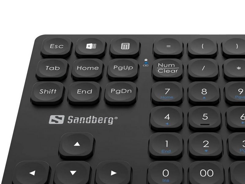 Sandberg Wireless Numeric Keypad Pro - Numpad - Schwarz