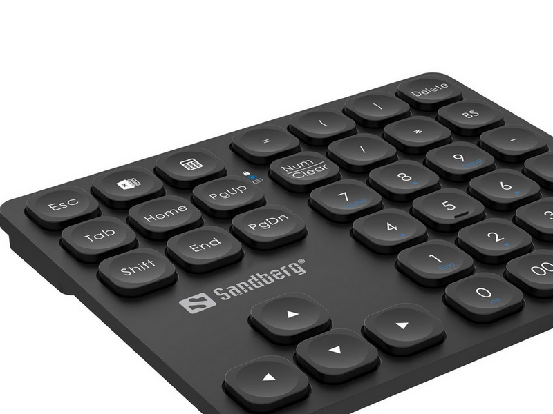 Sandberg Wireless Numeric Keypad Pro - Numpad - Schwarz
