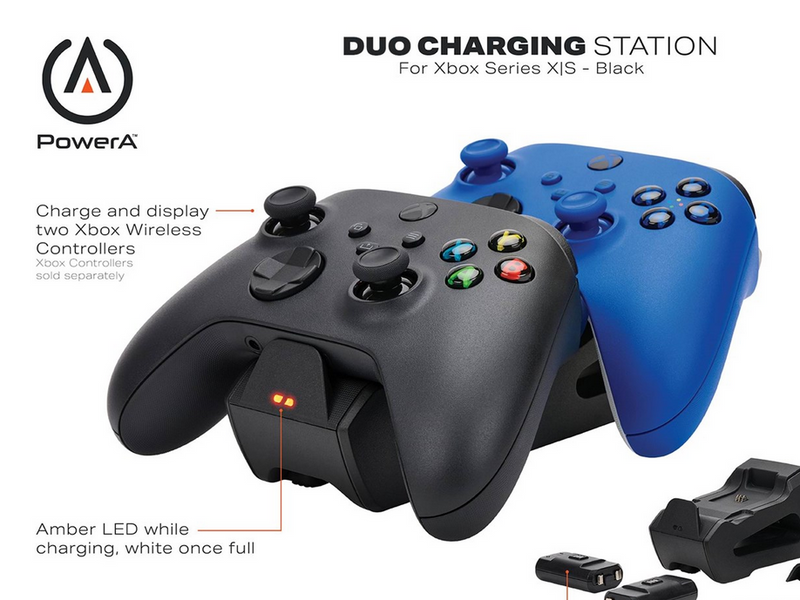 PowerA Duo-Ladestation + 2 Batterien für Xbox Series X|S & One - Ladegerät