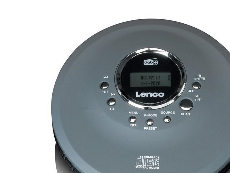 Lenco CD-400GY - Portable CD/ MP3 player for CD CD-R CD-RW - Gray