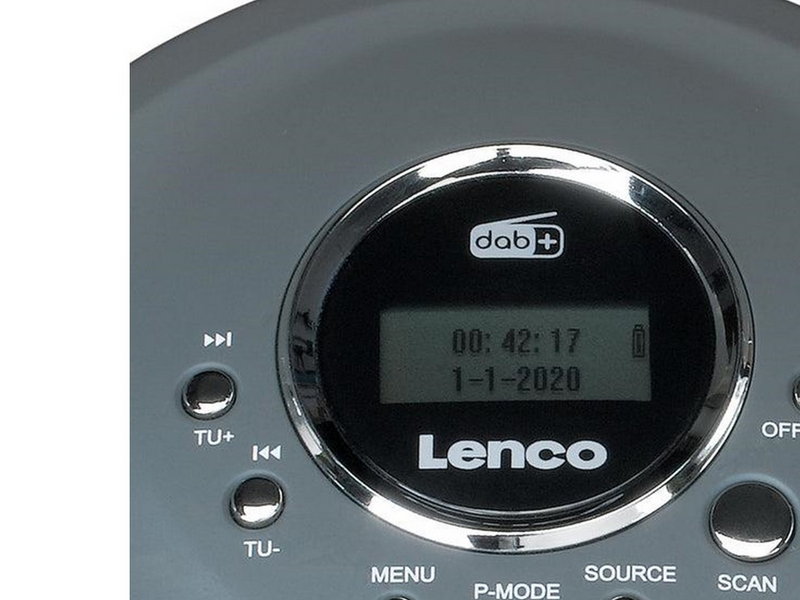 Lenco CD-400GY - Portable CD/ MP3 player for CD CD-R CD-RW - Gray