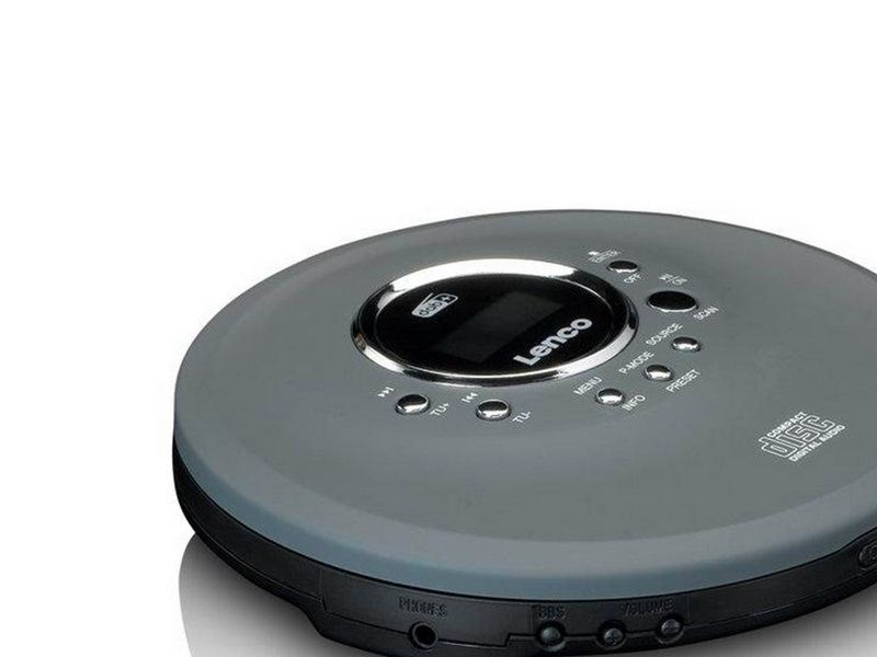 Lenco CD-400GY - Portable CD/ MP3 player for CD CD-R CD-RW - Gray